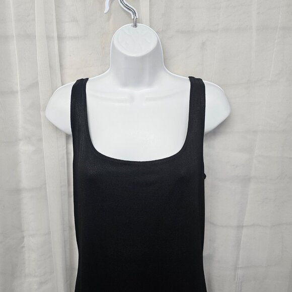 Vintage A.B.S. Maxi Dress Sleeveless Goth Shift Grunge Minimalist L - Picture 2 of 9